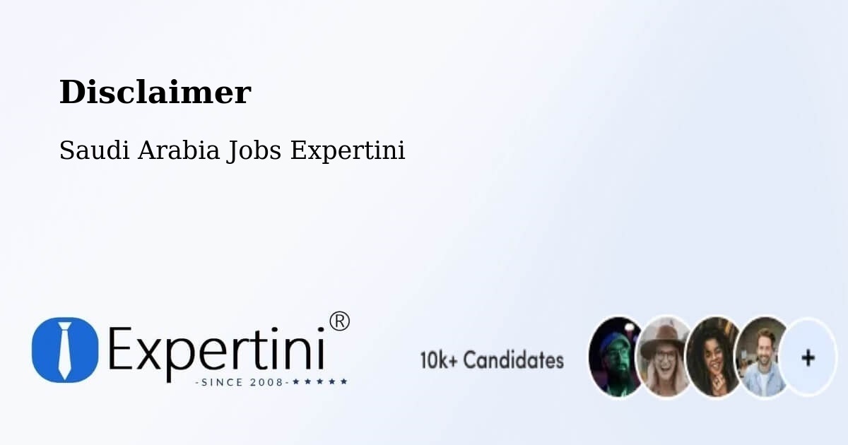 Disclaimer – Manfuha - Saudi Arabia Jobs Expertini